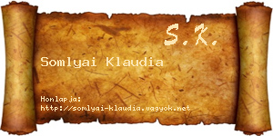 Somlyai Klaudia névjegykártya